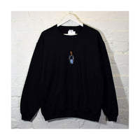 Omar Little Embroidered Sweatshirt In Black