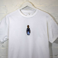 Omar Little The Wire Embroidered Tee In White