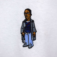 Omar Little The Wire Embroidered Tee In White