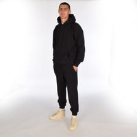 Luxury Creed & Culture Black Heavyweight Joggers 100% Cotton