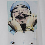 Post Malone Golden Grillz Printed Tee In White