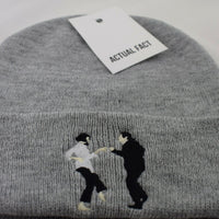 Pulp Fiction Dance Roll Up Beanie In Grey