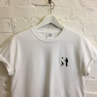 Pulp Fiction Dance Embroidered Tee In White