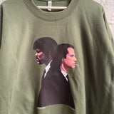 Pulp Fiction Vince & Jules Printed Sweatshirt In Forest Green