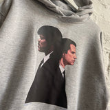 Pulp Fiction Vince & Jules Printed Hoodie In Grey