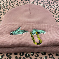 Run The Jewels Roll Up Beanie In Dusky Pink