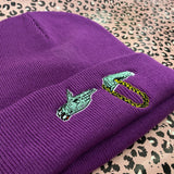 Run The Jewels Roll Up Beanie In Magenta
