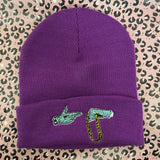 Run The Jewels Roll Up Beanie In Magenta