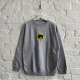 Kanye Retro Bear Embroidered Sweatshirt In Grey