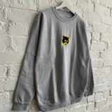 Kanye Retro Bear Embroidered Sweatshirt In Grey