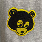 Kanye Retro Bear Embroidered Sweatshirt In Grey