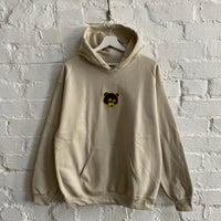 Kanye Retro Bear Embroidered Hoodie In Sand