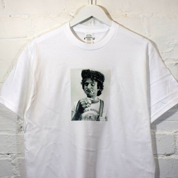 Robin Williams Smoke Printed Tee In White – Actual Fact Clothing