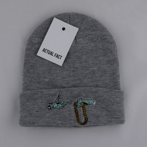 Run The Jewels Roll Up Beanie In Grey