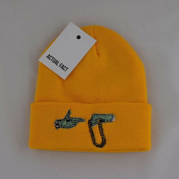 Run The Jewels Roll Up Beanie In Yellow