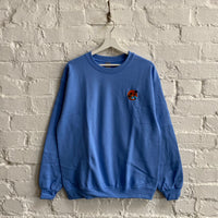 Scarface Embroidered Sweatshirt In Sky Blue