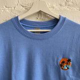Scarface Embroidered Sweatshirt In Sky Blue