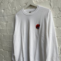 Scarface Embroidered Long Sleeve Tee In White