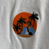 Scarface Embroidered Long Sleeve Tee In White