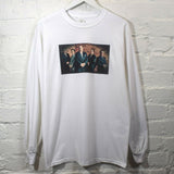 Sopranos Mobsters Printed Long Sleeve Tee In White