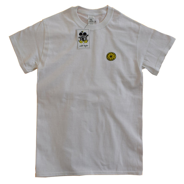 Stone Roses Embroidered Tee In White