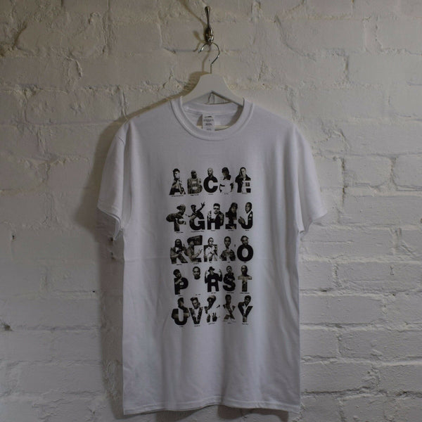 The ABC Of Rappers Printed Tee In White