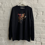 Tupac Graffiti Thug Life Printed Long Sleeve Tee In Black