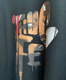 Tupac Graffiti Thug Life Printed Long Sleeve Tee In Black