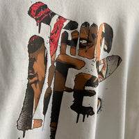 Tupac Graffiti Thug Life Printed Long Sleeve Tee In White