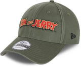 New Era Tom and Jerry Logo Olive Green 9Forty Curve Peak Cap