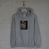Travis Scott Butterfly Printed Hoodie In Grey