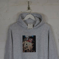 Travis Scott Butterfly Printed Hoodie In Grey