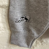 MF Doom Triple Threat Printed & Embroidered Hoodie In Grey