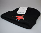 Tupac Spit Roll Up Beanie In Black