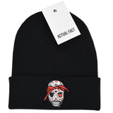 Tupac Day Of The Dead Roll Up Beanie In Black