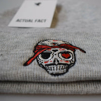 Tupac Day Of The Dead Roll Up Beanie In Grey