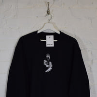 Tupac Hood Embroidered Sweatshirt In Black