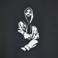 Tupac Hood Embroidered Tee In Black