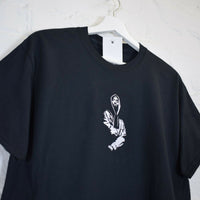 Tupac Hood Embroidered Tee In Black
