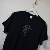 Tupac Outline Embroidered Tee In Black