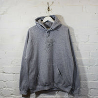 Tupac Outline Embroidered Hoodie In Grey