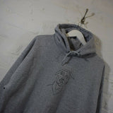 Tupac Outline Embroidered Hoodie In Grey