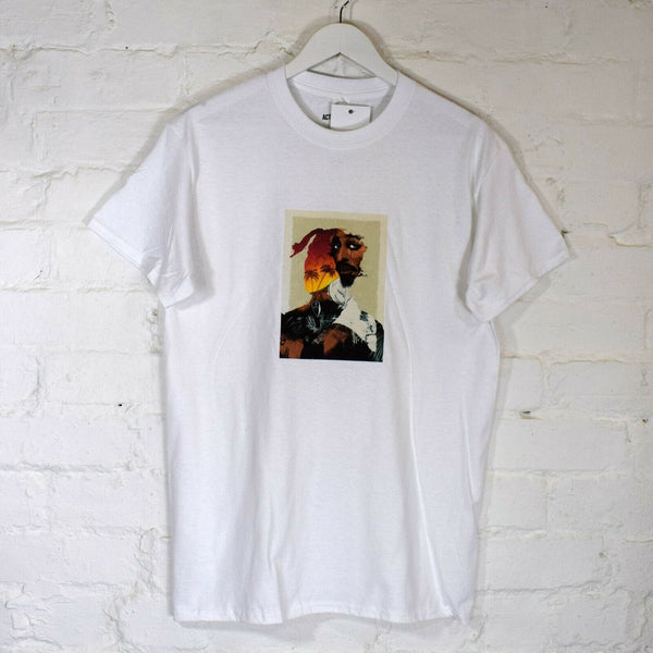 Tupac Sunset Printed Tee In White