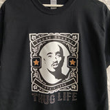 Tupac Thug Life Memorial Printed Tee In Black