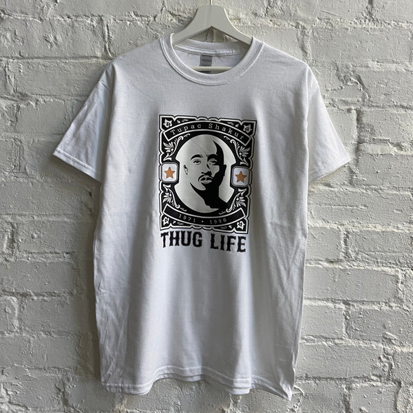 Tupac Thug Life Memorial Printed Tee In White