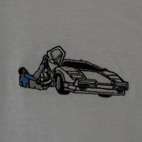 Wolf Of Wall Street Lamborghini Embroidered Tee In White