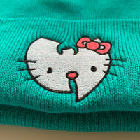 Wu X Hello Kitty Roll Up Beanie In Emerald