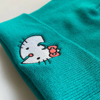 Wu X Hello Kitty Roll Up Beanie In Emerald