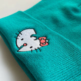 Wu X Hello Kitty Roll Up Beanie In Emerald