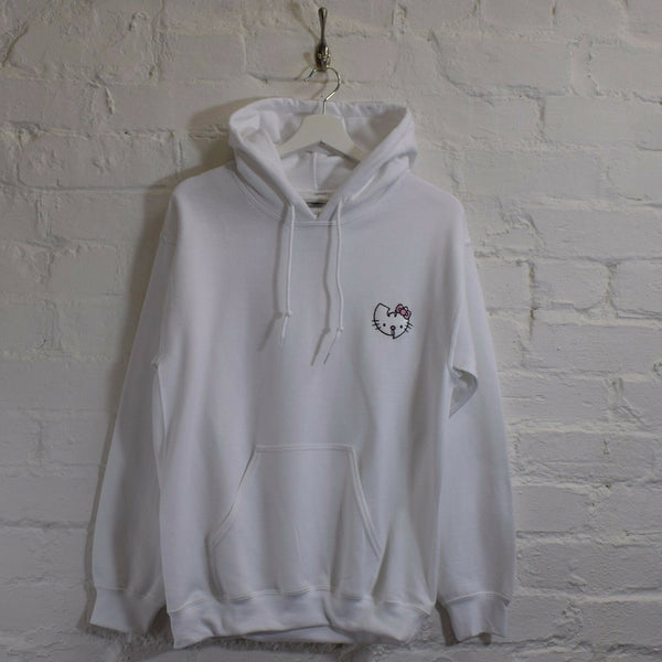 Wu X Hello Kitty Embroidered Hoodie In White